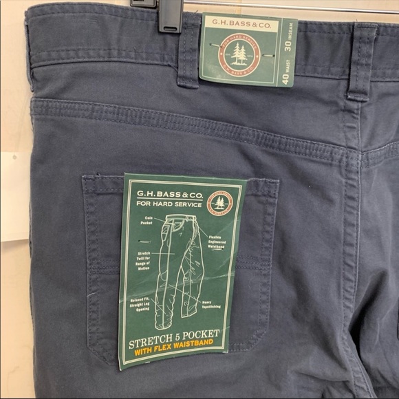 G.H Bass & Co. 40W x 30L Flex Waistband Stretch Hard Service Work Pants - Picture 6 of 6